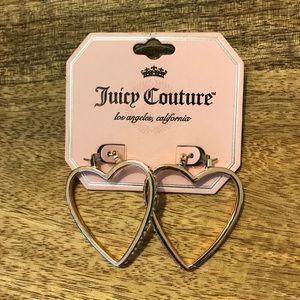 New Juicy Couture Gold and Diamond Heart Earrings